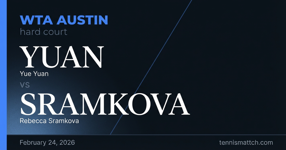 Yue Yuan vs Rebecca Sramkova — WTA Austin 2026 Preview