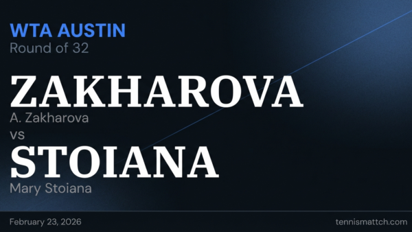 A. Zakharova vs Mary Stoiana — WTA Austin 2026 Preview