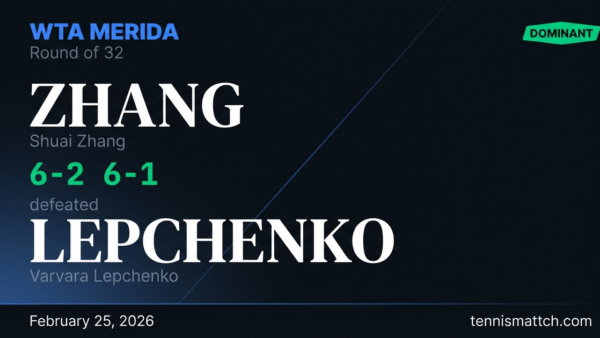 Shuai Zhang vs Varvara Lepchenko — WTA Merida 2026