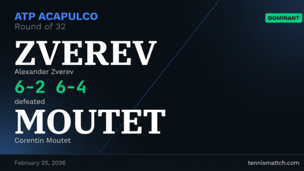 Alexander Zverev vs Corentin Moutet — ATP Acapulco 2026