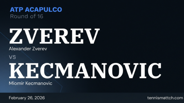 Alexander Zverev vs Miomir Kecmanovic — ATP Acapulco 2026 Preview