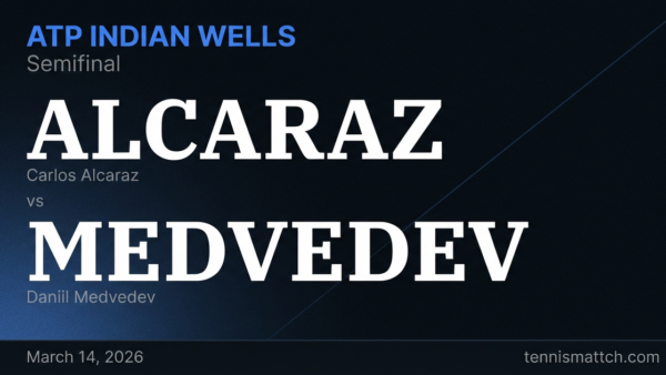 Carlos Alcaraz vs Daniil Medvedev — ATP Indian Wells 2026 Preview