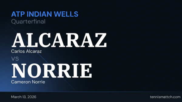 Carlos Alcaraz vs Cameron Norrie — ATP Indian Wells 2026 Preview