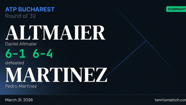 Daniel Altmaier vs Pedro Martinez — Bucharest 2026