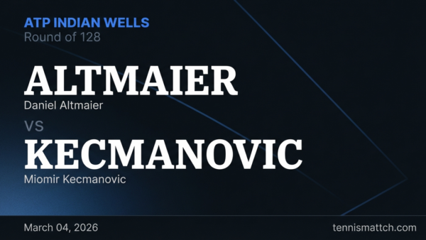 Daniel Altmaier vs Miomir Kecmanovic — ATP Indian Wells 2026 Preview