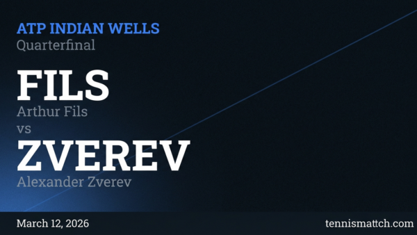 Arthur Fils vs Alexander Zverev — ATP Indian Wells 2026 Preview