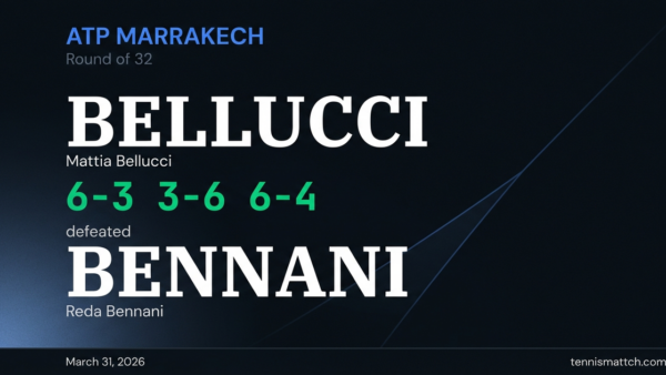 Mattia Bellucci vs Reda Bennani — Marrakech 2026
