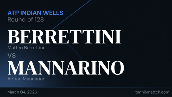 Matteo Berrettini vs Adrian Mannarino — ATP Indian Wells 2026 Preview
