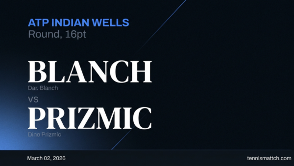 Dar. Blanch vs Dino Prizmic — Indian Wells 2026 Preview