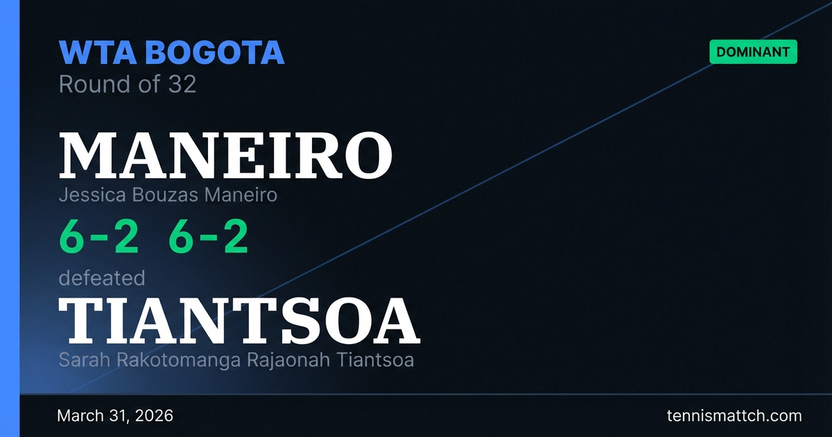 Jessica Bouzas Maneiro vs Sarah Rakotomanga Rajaonah Tiantsoa — Bogota 2026