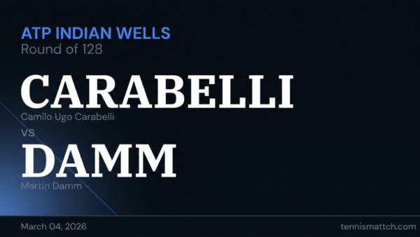 Camilo Ugo Carabelli vs Martin Damm — ATP Indian Wells 2026 Preview