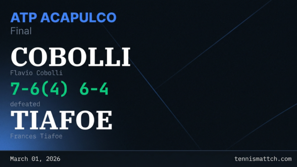 Flavio Cobolli vs Frances Tiafoe — ATP Acapulco 2026