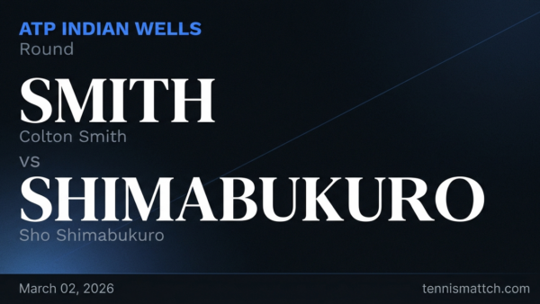 Colton Smith vs Sho Shimabukuro — Indian Wells 2026 Preview