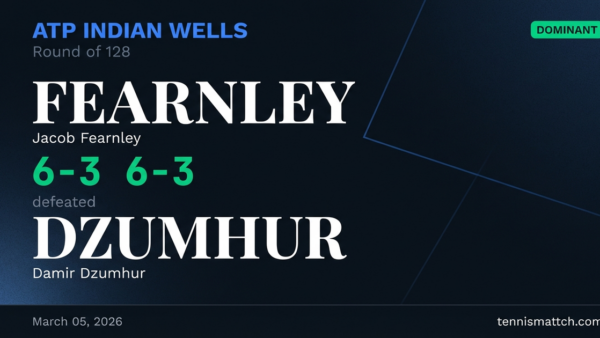 Jacob Fearnley vs Damir Dzumhur — ATP Indian Wells 2026