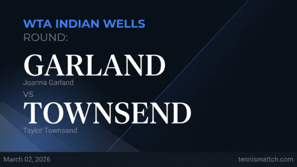 Joanna Garland vs Taylor Townsend — Indian Wells 2026 Preview