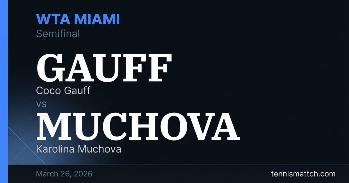 Coco Gauff vs Karolina Muchova — Miami 2026 Preview