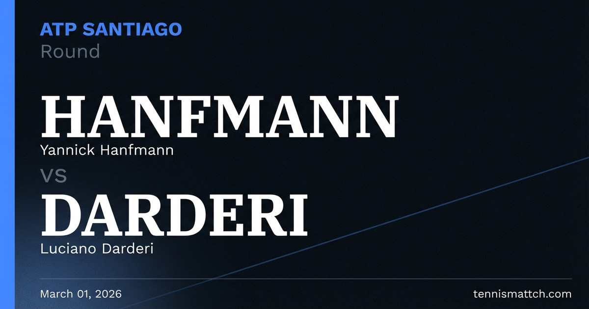 Yannick Hanfmann vs Luciano Darderi — ATP Santiago 2026 Preview