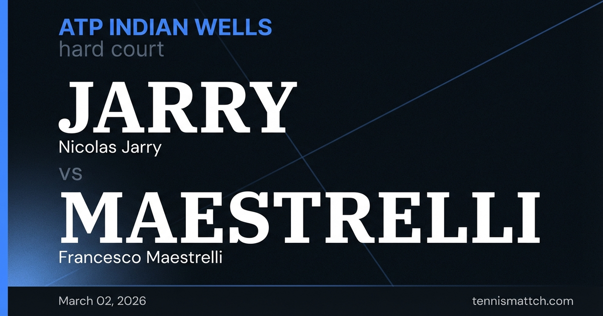 Nicolas Jarry vs Francesco Maestrelli — Indian Wells 2026 Preview