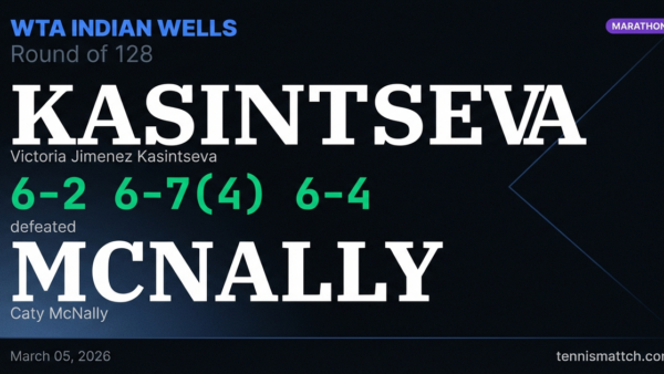 Victoria Jimenez Kasintseva vs Caty McNally — WTA Indian Wells 2026