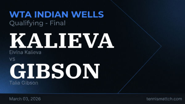 Elvina Kalieva vs Talia Gibson — WTA Indian Wells 2026 Preview