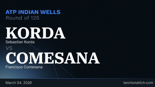 Sebastian Korda vs Francisco Comesana — ATP Indian Wells 2026 Preview