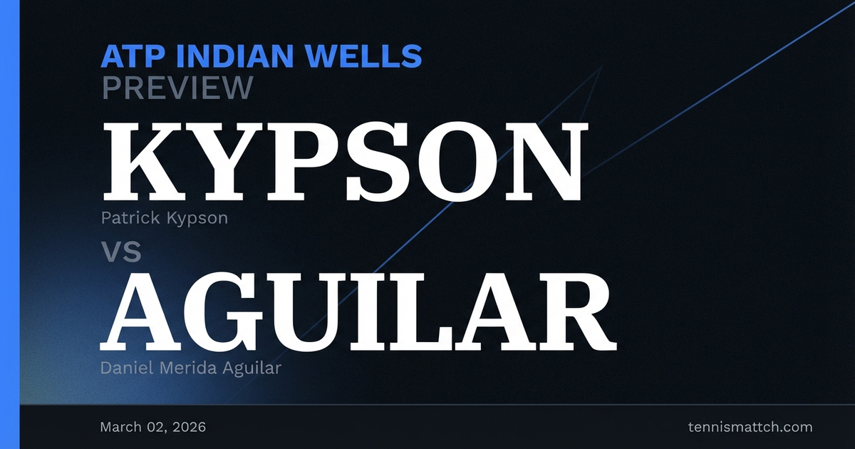 Patrick Kypson vs Daniel Merida Aguilar — Indian Wells 2026 Preview