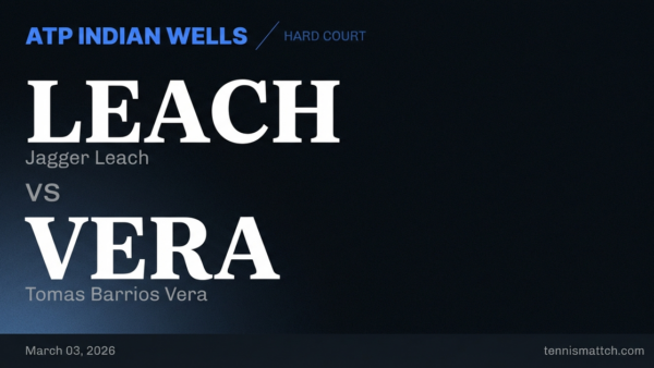 Jagger Leach vs Tomas Barrios Vera — Indian Wells 2026 Preview