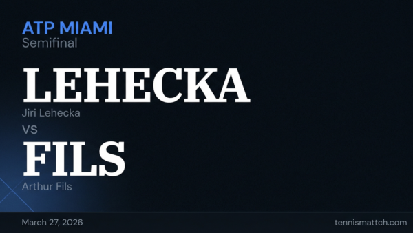 Jiri Lehecka vs Arthur Fils — Miami 2026 Preview