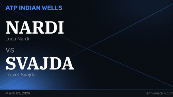 Luca Nardi vs Trevor Svajda — Indian Wells 2026 Preview