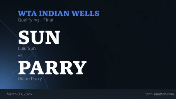 Lulu Sun vs Diane Parry — WTA Indian Wells 2026 Preview