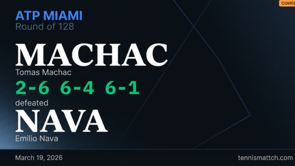 Tomas Machac vs Emilio Nava — Miami 2026