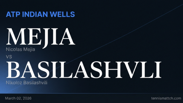 Nicolas Mejia vs Nikoloz Basilashvili — Indian Wells 2026 Preview