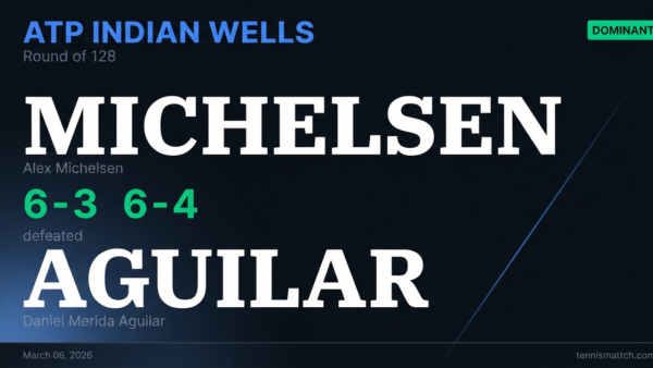 Alex Michelsen vs Daniel Merida Aguilar — ATP Indian Wells 2026