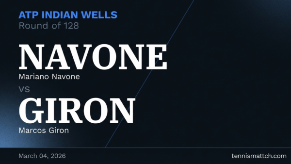 Mariano Navone vs Marcos Giron — ATP Indian Wells 2026 Preview