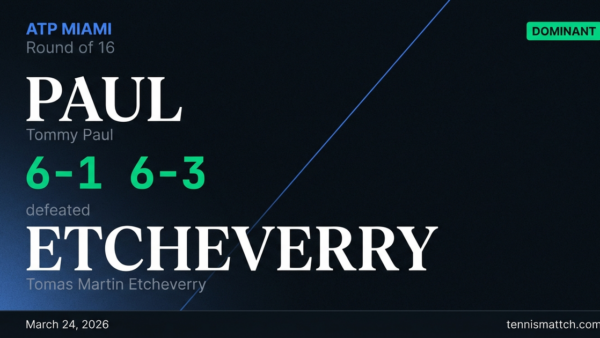 Tommy Paul vs Tomas Martin Etcheverry — Miami 2026