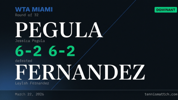 Jessica Pegula vs Leylah Fernandez — Miami 2026