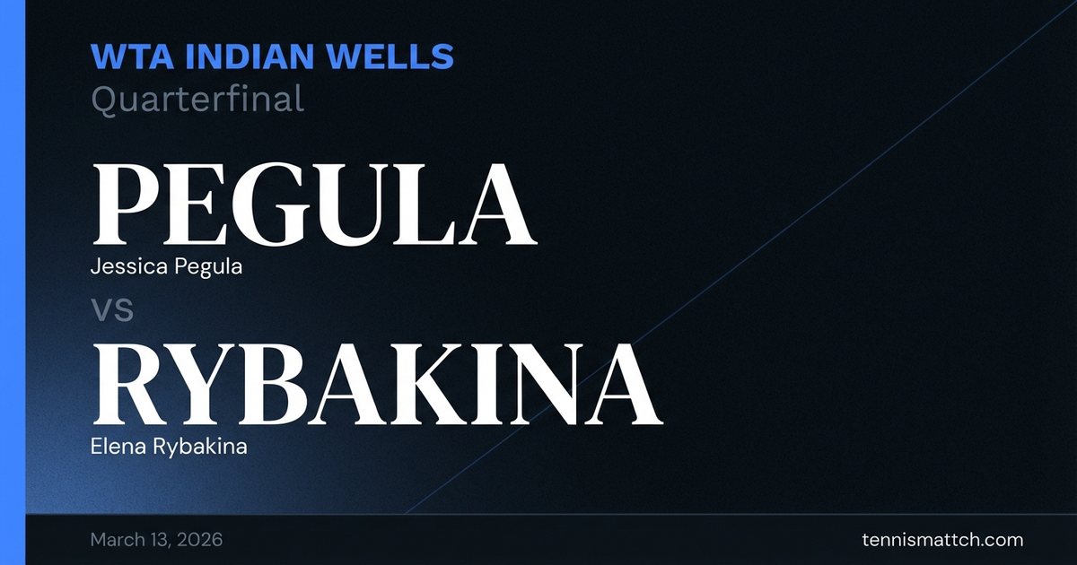 Jessica Pegula vs Elena Rybakina — WTA Indian Wells 2026 Preview