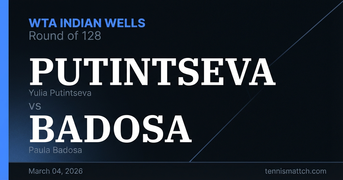 Yulia Putintseva vs Paula Badosa — WTA Indian Wells 2026 Preview