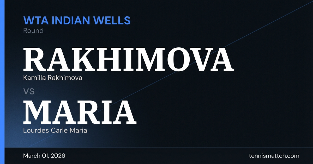 Kamilla Rakhimova vs Lourdes Carle Maria — Indian Wells 2026 Preview