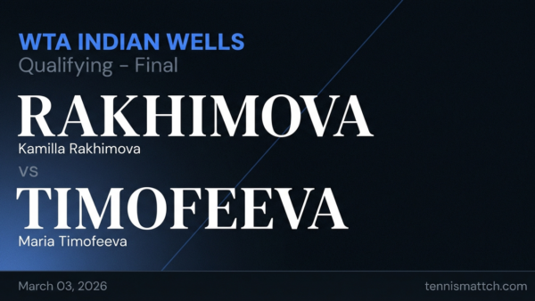 Kamilla Rakhimova vs Maria Timofeeva — WTA Indian Wells 2026 Preview