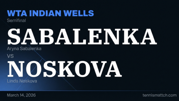Aryna Sabalenka vs Linda Noskova — WTA Indian Wells 2026 Preview