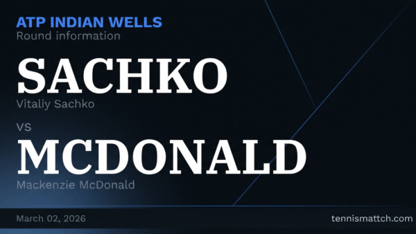 Vitaliy Sachko vs Mackenzie McDonald — Indian Wells 2026 Preview