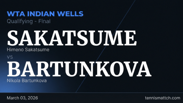 Himeno Sakatsume vs Nikola Bartunkova — WTA Indian Wells 2026 Preview