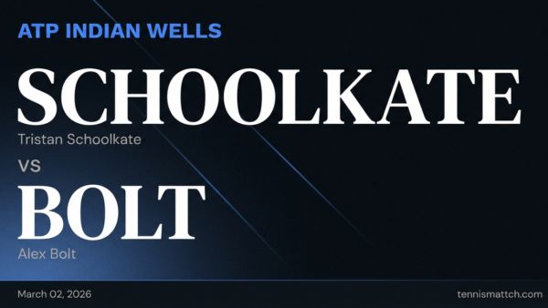 Tristan Schoolkate vs Alex Bolt — Indian Wells 2026 Preview