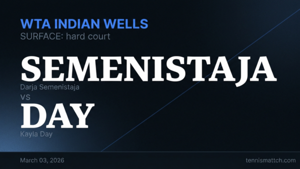 Darja Semenistaja vs Kayla Day — WTA Indian Wells 2026 Preview