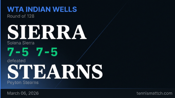 Solana Sierra vs Peyton Stearns — WTA Indian Wells 2026