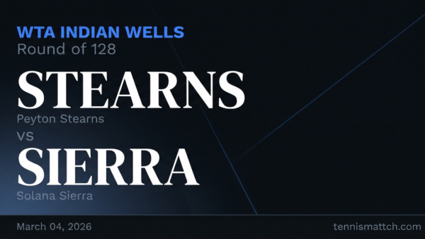 Peyton Stearns vs Solana Sierra — WTA Indian Wells 2026 Preview