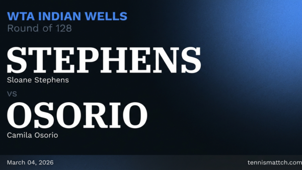 Sloane Stephens vs Camila Osorio — WTA Indian Wells 2026 Preview