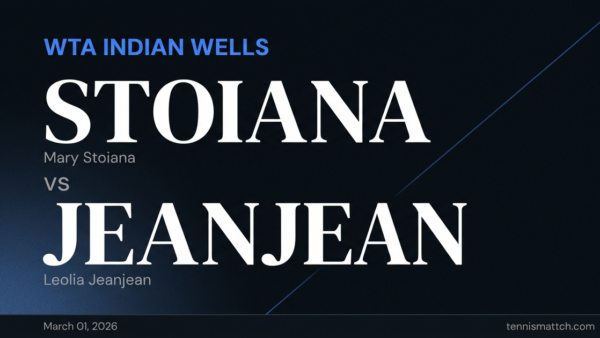 Mary Stoiana vs Leolia Jeanjean — Indian Wells 2026 Preview