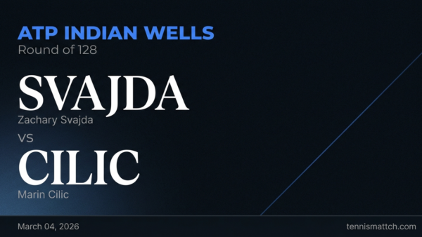Zachary Svajda vs Marin Cilic — ATP Indian Wells 2026 Preview